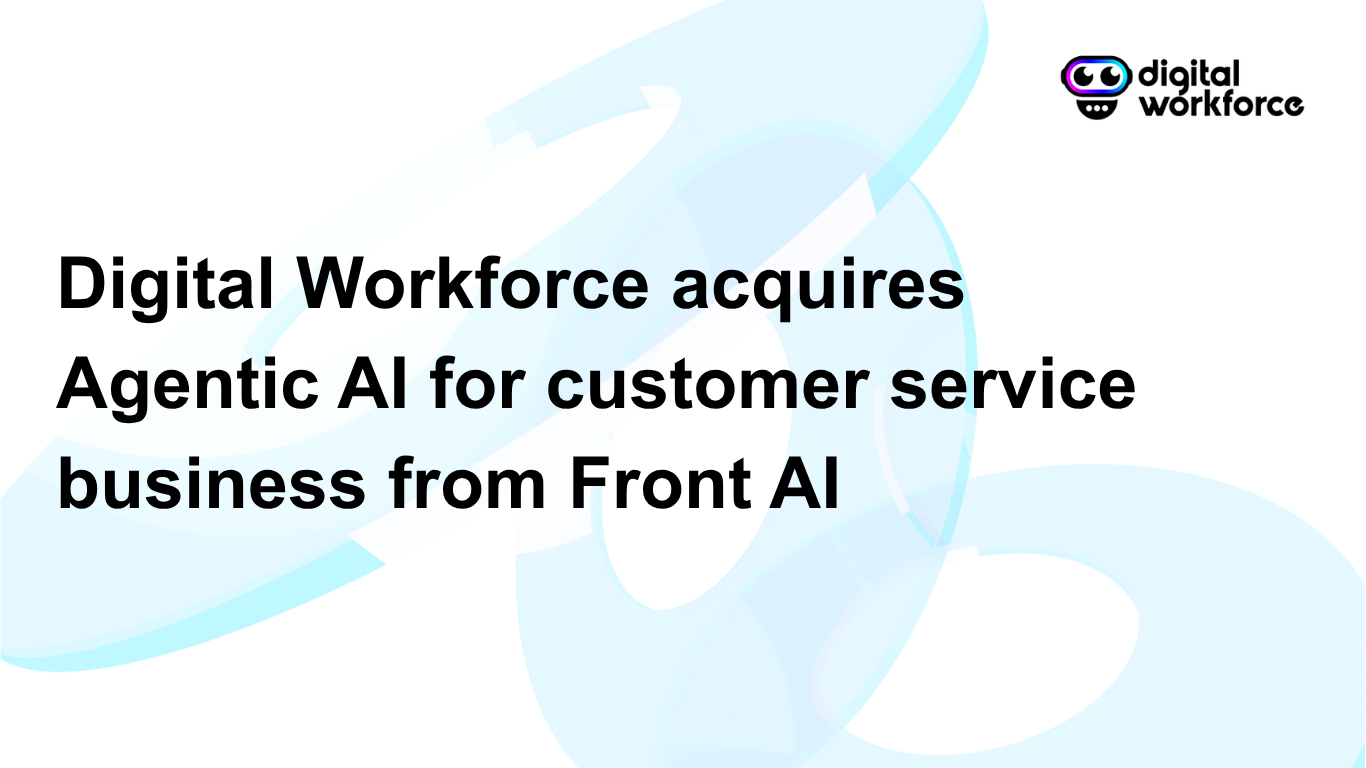 Website EN Digital Workforce acquires Conversational AI business from Front AI